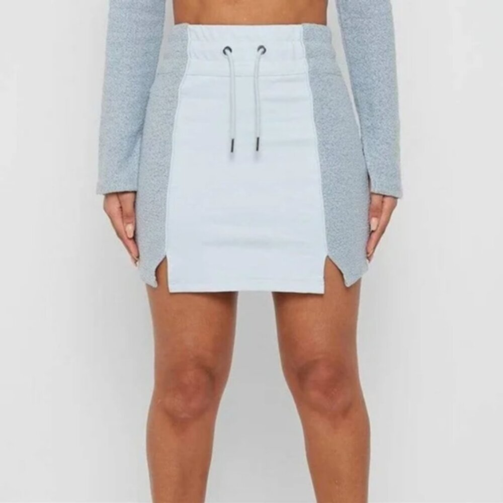 Maniere De Voir UK Athleisure Cotton Terry Streetwear Sculpting Skirt XS